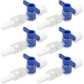 6pcs Disposable Medical Valve 2-Way Stopcocks with Luer Connections Male Lock for School Projects, Hobbies DIY Experimental Research Projects