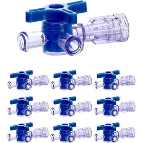 محبس QWORK ثلاثي الاتجاه مع وصلة Luer، محبس الحقن الطبي، معقم، 10 عبوات in Kuwait