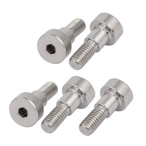 uxcell 5pcs 304 Stainless Steel Hex Socket Shoulder Bolt 6mm Shoulder Dia 5mm Shoulder Length M5 Thread