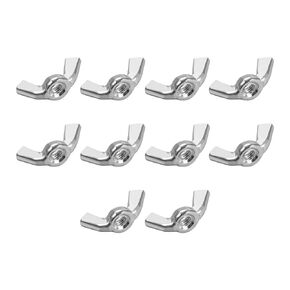 uxcell M4 Wing Nuts, Carbon Steel Zinc Plated Fasteners Parts Hurrican Screws Hand Twist Tighten Ear Butterfly Nut, 10pcs