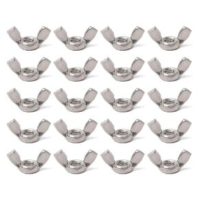 M6 Wing Nuts Stainless Steel 304 Fasteners Parts Screws Hand Twist Tighten Ear Butterfly Nut,20Pcs