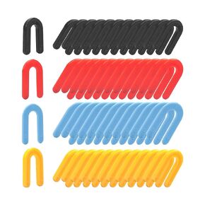 400PCS Plastic Shims, Horseshoe Shims, U Shaped Tile Spacers, Plastic Shims for Leveling, Blue 1/16", Red 1/8", Yellow 3/16", Black 1/4"