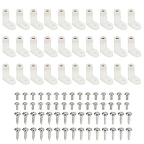 uxcell 30 Pcs Circuit Board L Shape Insulated PCB Spacer 20mm Standoffs Mounting Feet Supporting Height with Screws White