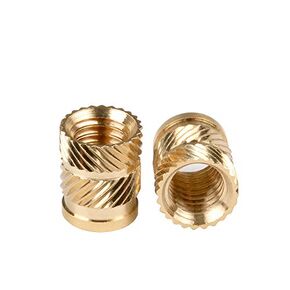 in-saiL M4x8.1mm, OD6.31mm/C3604 Threaded Insert for Plastic Embed Parts Heat Staking Brass 100pcs/lot