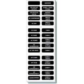 Blue Sea Systems 8067 AC Panel Extended 120 Label Set