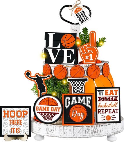 13 Pcs Baseball Tiered Tray Decor Baseball Wooden Decor Baseball Table Centerpieces Rustic Wooden Baseball Game Sign for Fans Baseball Theme Party Ceremony in Saudi Arabia