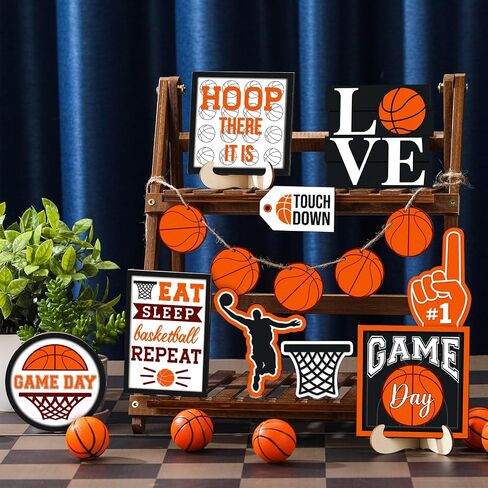 13 Pcs Baseball Tiered Tray Decor Baseball Wooden Decor Baseball Table Centerpieces Rustic Wooden Baseball Game Sign for Fans Baseball Theme Party Ceremony in Saudi Arabia