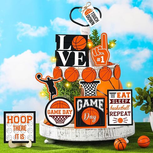 13 Pcs Baseball Tiered Tray Decor Baseball Wooden Decor Baseball Table Centerpieces Rustic Wooden Baseball Game Sign for Fans Baseball Theme Party Ceremony in Saudi Arabia