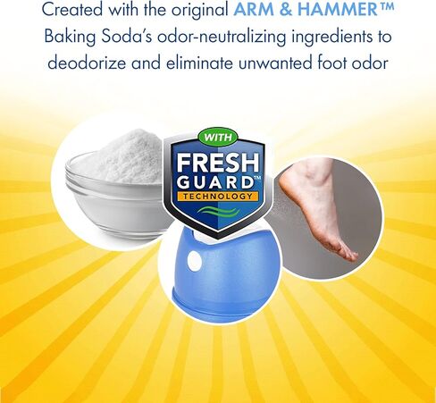 بخاخ مسحوق القدم غير المرئي من آرم آند هامر يزيل رائحة القدم ويمتص الرطوبة والعرق أثناء الرش الشفاف 7 أونصة (عبوة من قطعتين) in Kuwait