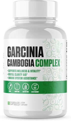 Garcinia Cambogia Extra Strength | #1 New Garcinia Cambogia Supplement Plus Potassium Chloride, Calcium Carbonate & Chromium Amino Acid | Increase Energy & Stamina - 60 Vegan Capsules in Kuwait