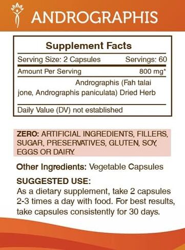Secrets of the Tribe Andrographis 60 Capsules, 800 mg, Andrographis (Fah talai jone, Andrographis Paniculata) Dried Herb (60 Capsules) in Saudi Arabia