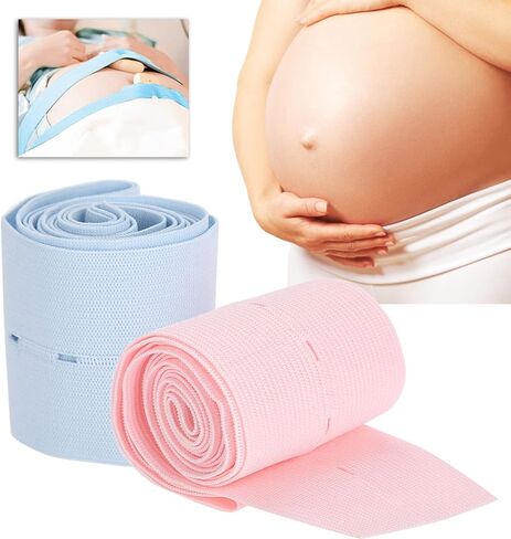 Fetal Monitoring Belt, Fetal Heart Monitor Tape Band Bandage, 2Pcs Professional Fetal Heart Monitoring Bandage Belt Heart Monitor Tool Design for Pregnant Women in Saudi Arabia