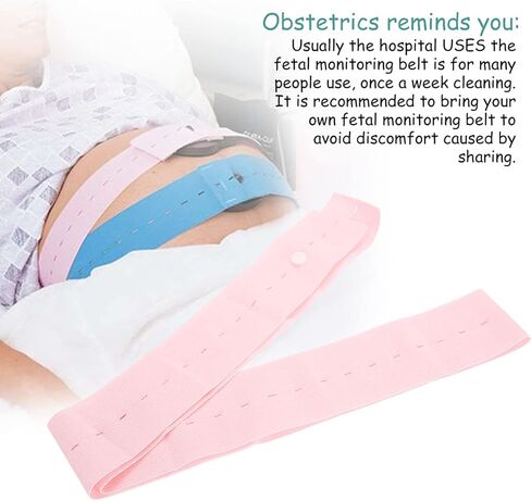 Fetal Monitoring Belt, Fetal Heart Monitor Tape Band Bandage, 2Pcs Professional Fetal Heart Monitoring Bandage Belt Heart Monitor Tool Design for Pregnant Women in Saudi Arabia