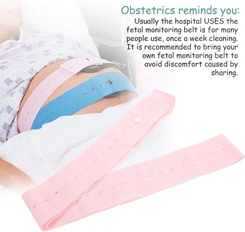 Fetal Monitoring Belt, Fetal Heart Monitor Tape Band Bandage, 2Pcs Professional Fetal Heart Monitoring Bandage Belt Heart Monitor Tool Design for Pregnant Women in Saudi Arabia