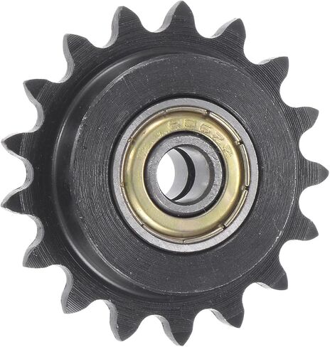 Idler Sprocket - [معرف 17 سن × 6 مم] من الفولاذ الكربوني مع محمل فردي لآلات الطحن والحفر للاستخدام ISO 04C | مسافة 1/4 بوصة، 25 سلسلة in Saudi Arabia
