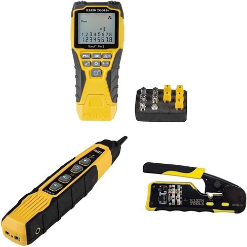 جهاز اختبار الكابل VDV501-852 من كلاين تولز مع جهاز تحكم عن بعد، مجموعة اختبار VDV Scout Pro 3 لتحديد موقع واختبار كابلات الصوت والبيانات والفيديو in Saudi Arabia