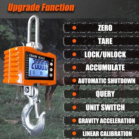 Hanging Scales Digital Weight, 2000LBS Crane Scale with Remote Control, High Precision Heavy Duty Industrial Scale with CE Certified for Farm, Deer, Hunting, Construction in Kuwait