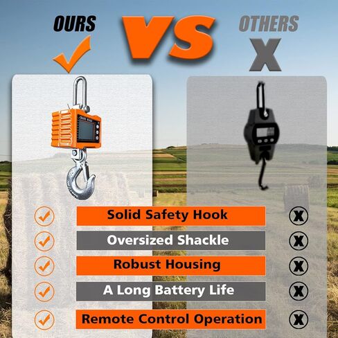 Hanging Scales Digital Weight, 2000LBS Crane Scale with Remote Control, High Precision Heavy Duty Industrial Scale with CE Certified for Farm, Deer, Hunting, Construction in Kuwait