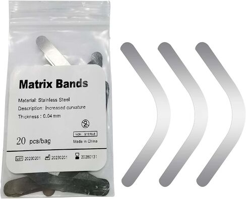أربطة مصفوفة الأسنان Tofflemire Matrix Retainer الفولاذ المقاوم للصدأ انحناء كبير مقطعي مصفوفات محيطية أداة طب الأسنان (40 قطعة انحناء كبير) in Kuwait