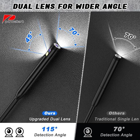 Dual Lens 1080P Endoscope Snake Inspection Camera, Pancellent Type C Borescope, WiFi Scope Camera with 6 LED Lights for Android and iOS Smartphone, iPhone, iPad, Samsung (9.84FT) in Saudi Arabia
