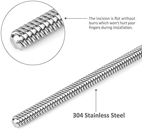 Redrex 365mm T8 Z Axis Lead Screw Z Rod Stainless Steel Threaded Rod with Brass Nut Z-axis Upgrade Kit for Ender 3 V2/Ender 3 V2 Neo/Ender 3 Pro/Ender 3/Ender 3 Neo/Voxelab 3D Printer in Saudi Arabia
