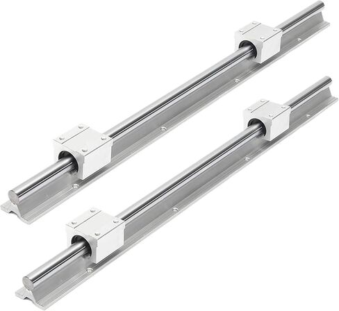 قطعتان من دليل السكك الحديدية الخطية SBR16-2000mm + 4 قطع SBR16UU كتلة محمل منزلق من النوع المربع، السكك الحديدية الخطية 16 مم الطول الإجمالي 78.7 بوصة/2000 مم للسكك الحديدية الخطية المدعومة بالكامل in Kuwait