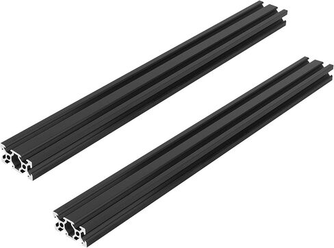 2020 V Aluminum Extrusion, 4PCS 400mm European Standard Anodized Extruded Aluminum Profile Extrusion Linear Rail for 3D Printer and CNC Machine DIY Projects- Black in Kuwait