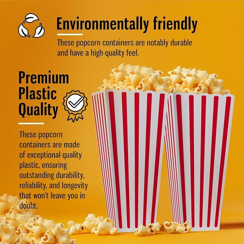 حاويات الفشار البلاستيكية القابلة لإعادة الاستخدام: دلاء الفشار، صناديق الفشار البلاستيكية القابلة لإعادة الاستخدام، أوعية الفشار، أكواب الفشار، حاملات الفشار للحفلات، صناديق بلاستيكية صغيرة، أكواب قابلة لإعادة الاستخدام in Kuwait