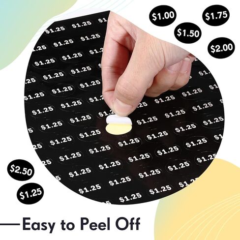6 أسعار للاستخدام: هناك 6 أنواع من ملصقات أسعار آلات البيع لتختار منها، وهي 1.00 دولار، 1.25، 1.50، 1.75، 2.00، 2.50، يمكنك استخدامها حسب حاجتك (أسود) in Kuwait
