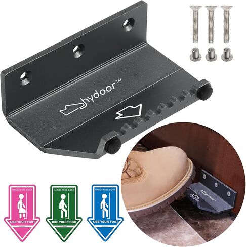 Hands Free Door Handle Opener, Foot Pull for Commercial, Office and Bathroom Hygiene (Black) Bulk Discounts in Saudi Arabia