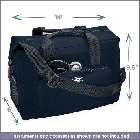 ADC 1024BK Model 1024 Nurse/Physician Nylon Medical Equipment Instrument Bag, Black in Saudi Arabia