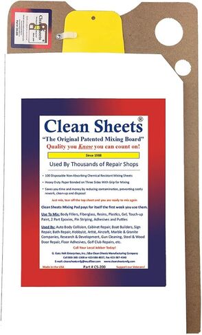CLN-CS100 Superior Mixing Pad (12x12) - 100 Disposable Sheets FOR Toughest Job, Clear in Saudi Arabia