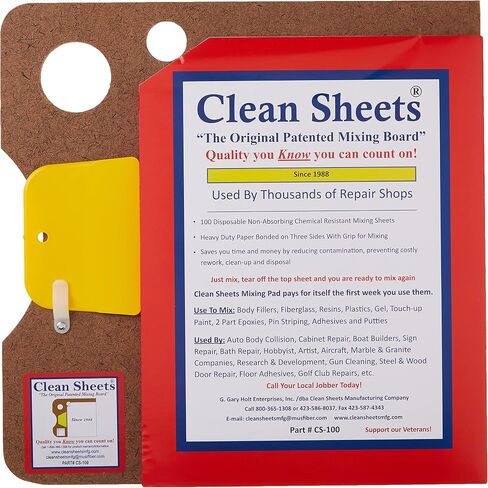 CLN-CS100 Superior Mixing Pad (12x12) - 100 Disposable Sheets FOR Toughest Job, Clear in Saudi Arabia