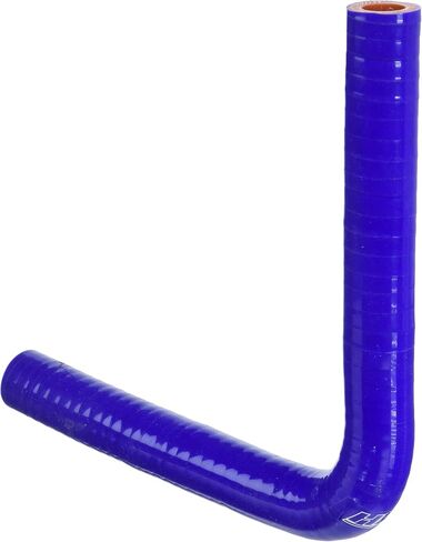 HPS 1/2" ID, Silicone 90 Degree Elbow Coupler Hose, High Temp 4-Ply Reinforced, Leg Length on Each Side: 4-1/2", 100 Psi Max. Pressure, SEC-8748-BLK, Silicone, Black in Kuwait