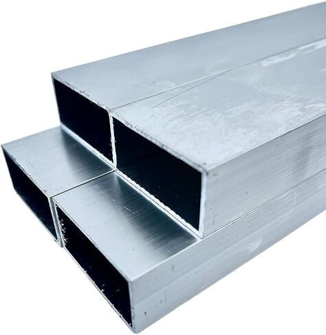 Aluminum 6063-T52 Rectangular Tubing, 1" x 2", 0.63", 24" Length (Pak of 2) in Kuwait