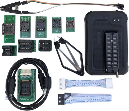 مبرمج USB عالمي T56 مزود بـ 56 دبوسًا يدعم 33000+ ICS لـ Nor Flash/NAND Flash/Emmc/ Tsop32/Tsop40/Tsop48/Tsop56+9 محولات + مشبك اختبار Soic 8 in Kuwait