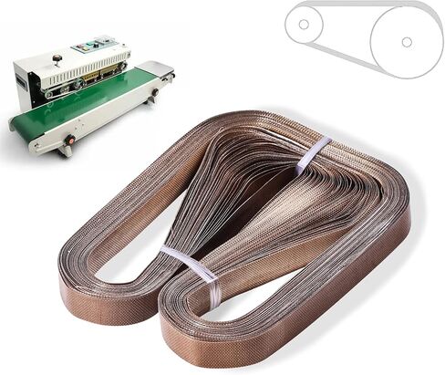 50 قطعة من أحزمة إغلاق الشريط من كيتشن راكو لسداد الشريط المستمر FR-770، شريط تيفلون PTFE لآلة الغلق الأفقية الأوتوماتيكية (770 مم × 15 مم × 0.2 مم) in Kuwait