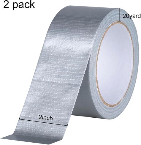XUXU 2 Pack Duct Tape Heavy Duty Waterproof Yellow Duct Tape, Strong Adhesive Duct Tape Bulk for Indoor Outdoor Repairs Tear by Hand, 40 Yards x 2 Inch Total in Saudi Arabia