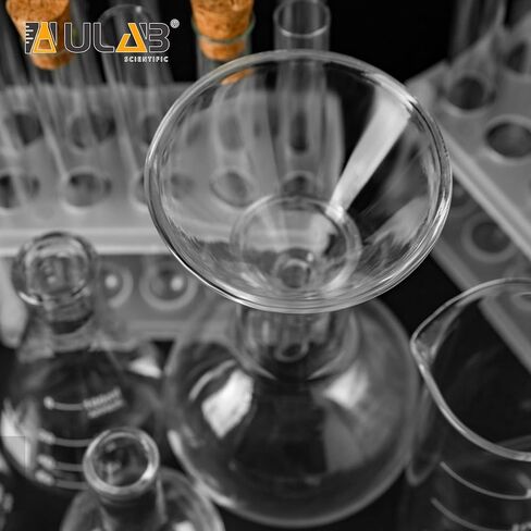 ULAB Scientific Glass Funnel Set, 1 of Each Size 50mm 75mm 100mm with Approx. 60° Angle, Short stem, UGF1009 in Kuwait