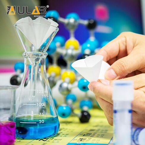 ULAB Scientific Glass Funnel Set, 1 of Each Size 50mm 75mm 100mm with Approx. 60° Angle, Short stem, UGF1009 in Kuwait