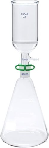 G3 Buchner Funnel Filtering Kit, Suction Filtration Device, 1000ml Erlenmeyer Flask and 250ml Buchner Funnel, Borosilicate Glass Lab Vacuum Filtration Distillation Apparatus in Saudi Arabia