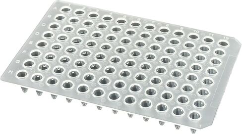 96 Well PCR Plate 0.1ML Semi-Skirted White Pack of 10 in Kuwait