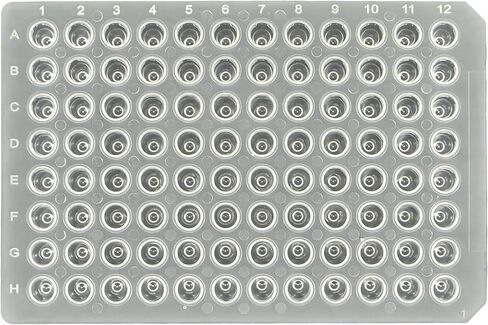 96 Well PCR Plate 0.1ML Semi-Skirted White Pack of 10 in Kuwait