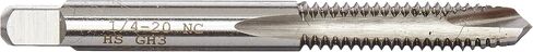Kodiak Cutting Tools KCT208019 USA Made Spiral Point Plug Threading Tap, Ground Threads, High Speed Steel, 2 Flute, 1/4" Diameter x 20 TPI, 1/4-20 Size in Saudi Arabia