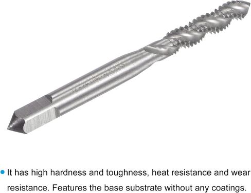 uxcell Spiral Flute Taps, 2-56 UNC 2B High Speed Steel (HSS) Uncoated Machine Thread Milling Threading Screw Tap 3 Flutes Tapping Tool 2pcs in Saudi Arabia