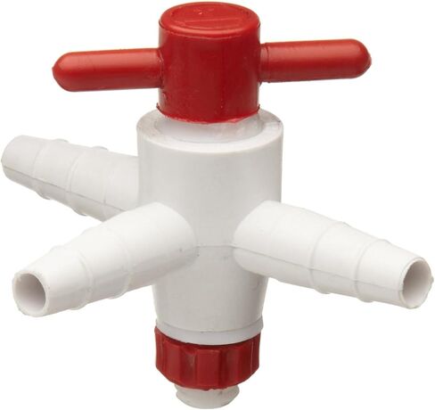 SP Bel-Art Three-Way Stopcock for ¼ in. to ⅜ in. Tubing; 2mm Bore, PTFE (F30894-0000) in Kuwait