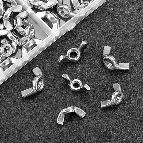 35 قطعة 1/4"-20، 5/16"-25، 3/8"-16 صواميل مجنحة، 304 أجزاء من الفولاذ المقاوم للصدأ مجموعة متنوعة من صامولة جناح الفراشة in Kuwait