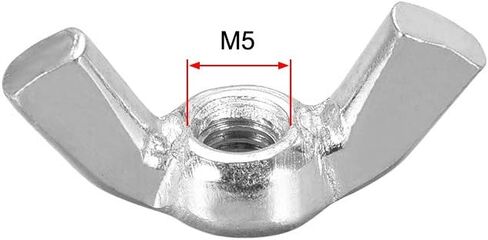 uxcell M4 Wing Nuts, Carbon Steel Zinc Plated Fasteners Parts Hurrican Screws Hand Twist Tighten Ear Butterfly Nut, 10pcs in Kuwait