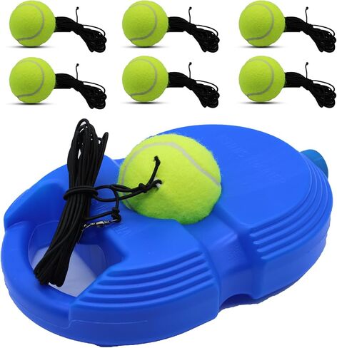 Magicorange Tennis Trainer Rebound Ball with 6 String Balls, Solo Tennis Training Equipment for Self Tennis Pracitce Training for Adults, Kids, Beginners in Saudi Arabia