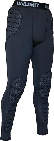 Soccer Goalie Pants, Padded Goalkeeper Pants, Compression Pants with Knee Pads, Hip Pads & Shin Pads. in Saudi Arabia